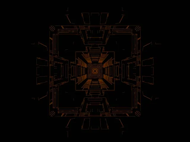 Black White Geometric Tunnel 60fps | Linear Architecture Classic VJ