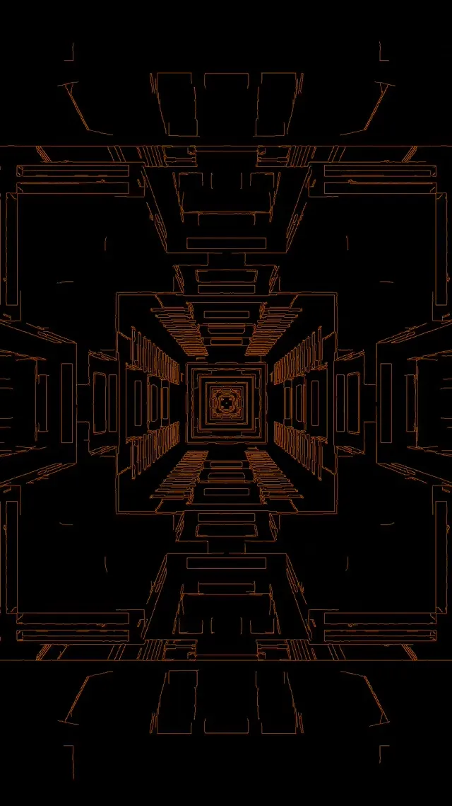 Black White Geometric Tunnel 60fps | Linear Architecture Mobile Loop