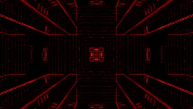 Red Neon Corridor 4K 60fps | Tech Tunnel VJ Loop Screensaver
