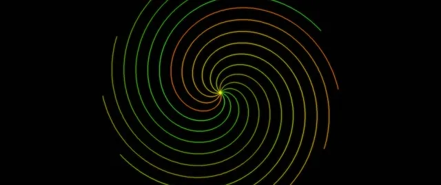 2.39:1 Cinemascope Neon Spiral 60fps Screensaver VJ Animation