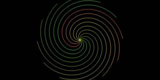 2:1 Univisium Neon Vortex 60fps Screensaver VJ Loop Animation