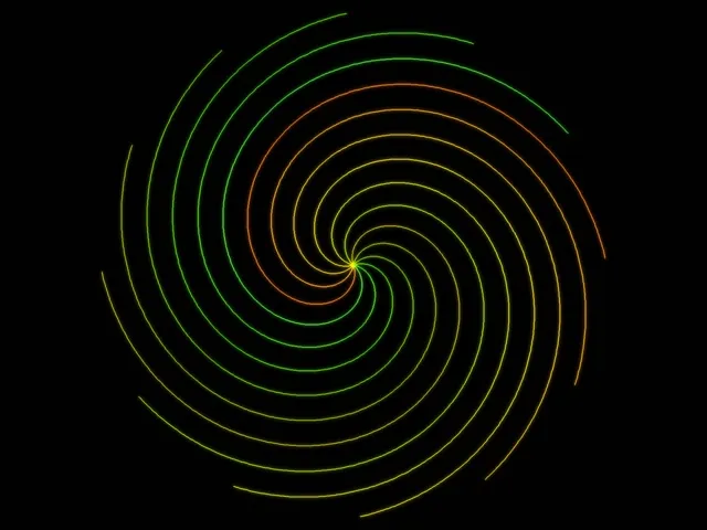 4:3 Classic Neon Spiral 60fps Screensaver VJ Loop Kaleidoscope