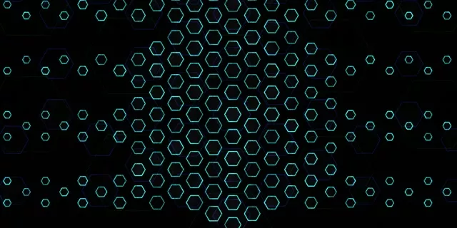 2:1 Univisium 60fps screensaver neon tunnel background for edits cyan shapes