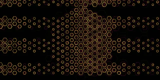 2:1 Univisium | Golden Hexagon 60FPS Screensaver | Motion VJ Loop