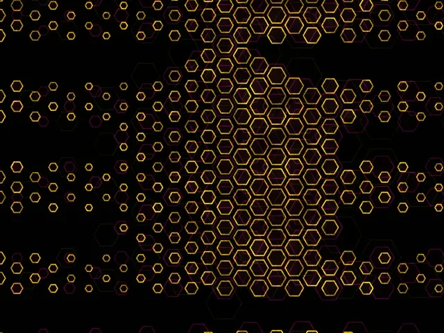 4:3 Classic | Golden Tunnel Hexagons 60FPS | VJ Loop Screensaver
