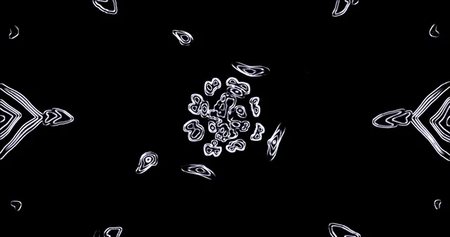 Dark Abstract Organic Shapes Motion Background Loop - Black White VJ Visual