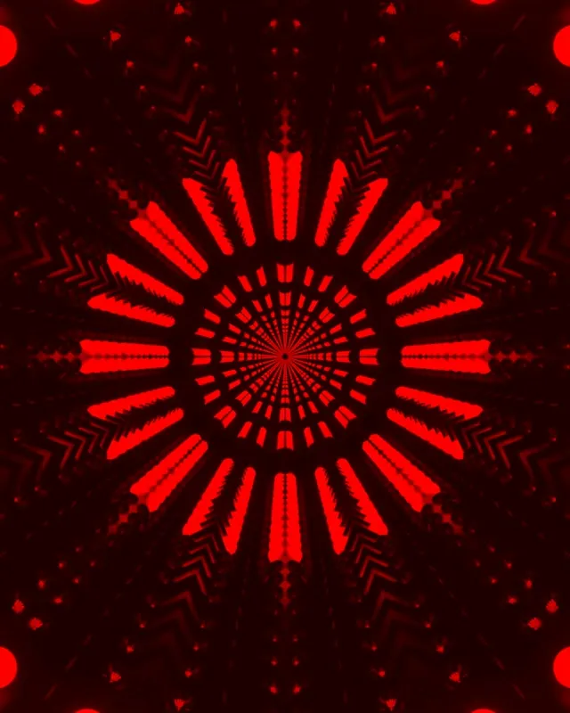 neon tunnel 4:5 instagram 60fps screensaver crimson kaleidoscope vj animation
