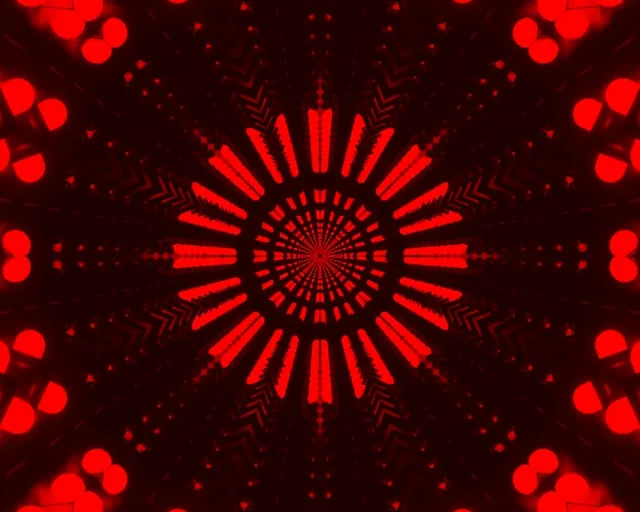 neon tunnel 5:4 industrial 60fps screensaver red geometric vortex vj loop