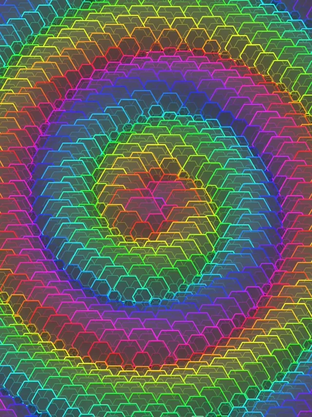 3:4 iPad Portrait 60fps Emerald Gold Fractal Pulsing VJ Animation Screensaver