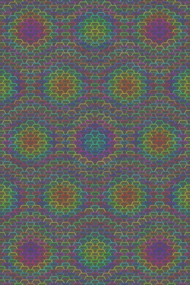 2:3 Photo Portrait | 60fps Screensaver: Spinning Purple Emerald Kaleidoscope Background for Edits