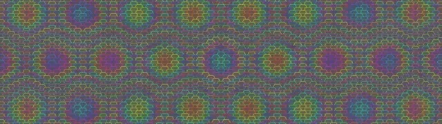 32:9 Super Ultrawide | 60fps Screensaver: Flowing Cyan Magenta Hexagon VJ Loop