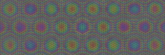 3:1 Triple Wide | 60fps Screensaver: Flowing Gold Magenta Fractal VJ Animation