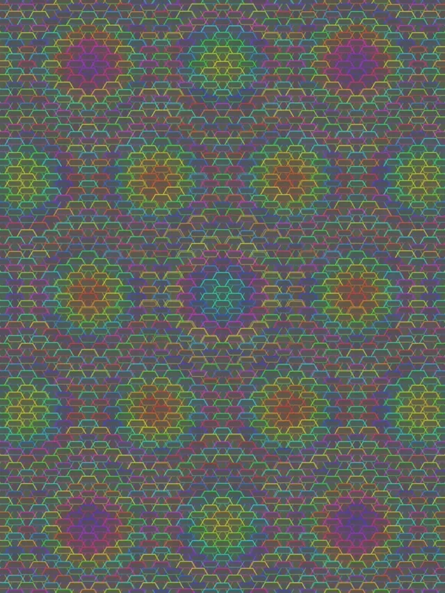 3:4 iPad Portrait | 60fps Screensaver: Radiant Magenta Gold Fractal VJ Loop