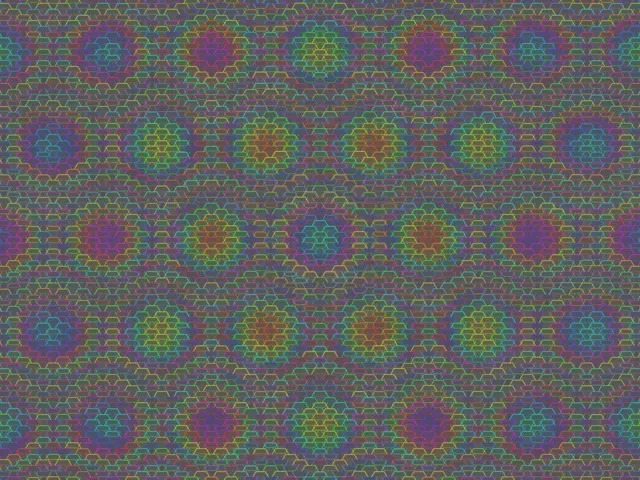 4:3 Classic | 60fps Screensaver: Spinning Cyan Gold Fractal Live Wallpaper