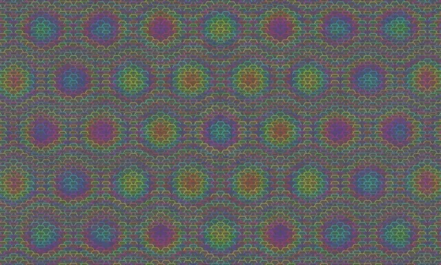 5:3 Wide | 60fps Screensaver: Pulsing Emerald Purple Kaleidoscope Live Wallpaper