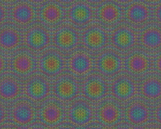 5:4 Industrial | 60fps Screensaver: Expanding Cyan Lime Hexagon Motion Background