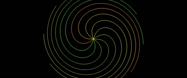 2.39:1 Cinemascope | 60fps Neon Spiral Screensaver | VJ Animation