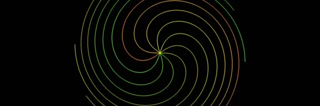 3:1 Triple Wide | 60fps Glowing Spiral Screensaver | VJ Loop Neon