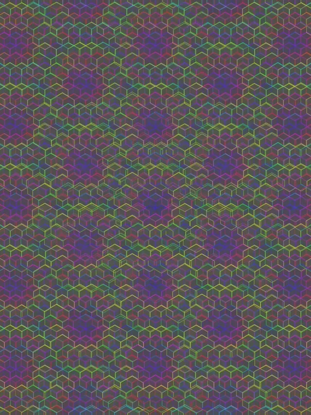 3:4 iPad Portrait 60fps Hexagon Screensaver - Live Wallpaper VJ Loop Neon