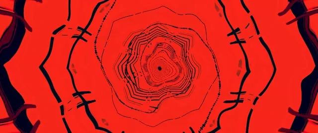 2.39:1 cinemascope neon tunnel 60fps red mandala screensaver vj loop