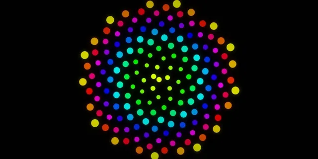 2:1 Univisium | 60fps Neon Hexagon Screensaver VJ Loop Colorful