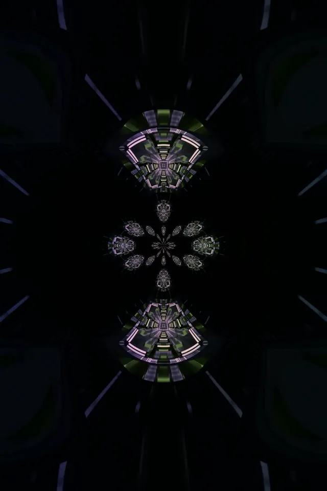 Neon Tunnel Radial Vortex 2:3 Portrait 60fps VJ Loop Screensaver