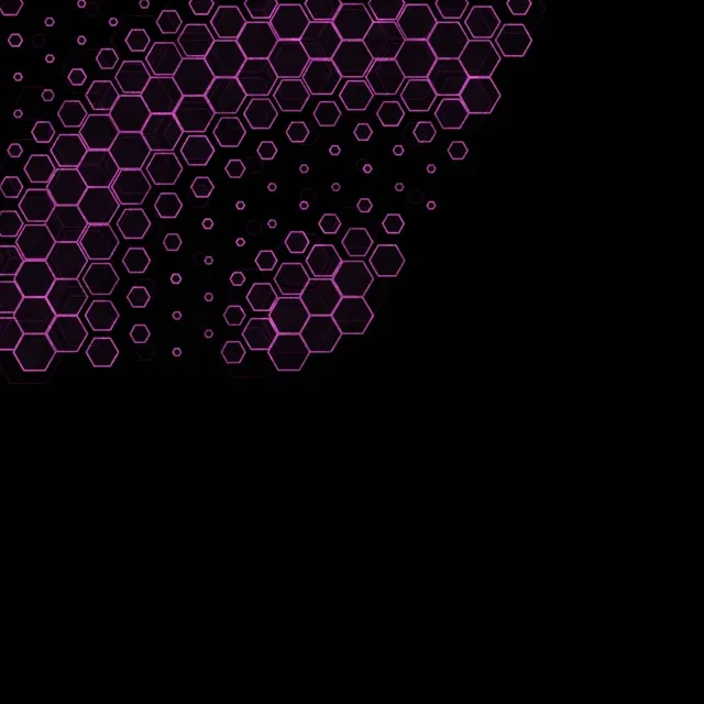 1:1 Square 60fps Screensaver Neon Tunnel Live Wallpaper Purple Hexagon Pattern