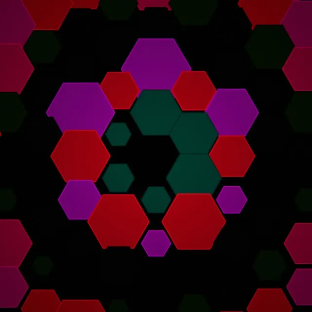 1:1 Square 60fps Screensaver | Hexagon Live Wallpaper - Colorful Geometric Pattern