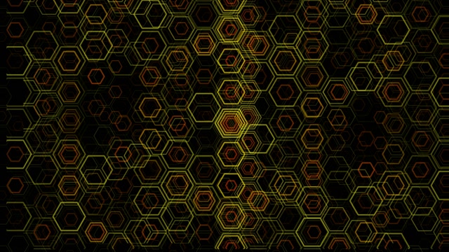 4K UHD 60fps Neon Hexagon Kaleidoscope Screensaver PC - Yellow Green Red Abstract Motion Background