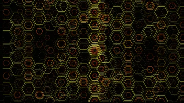 4K UHD 60fps Neon Hexagon Kaleidoscope Screensaver PC - Yellow Green Red Abstract Motion Background