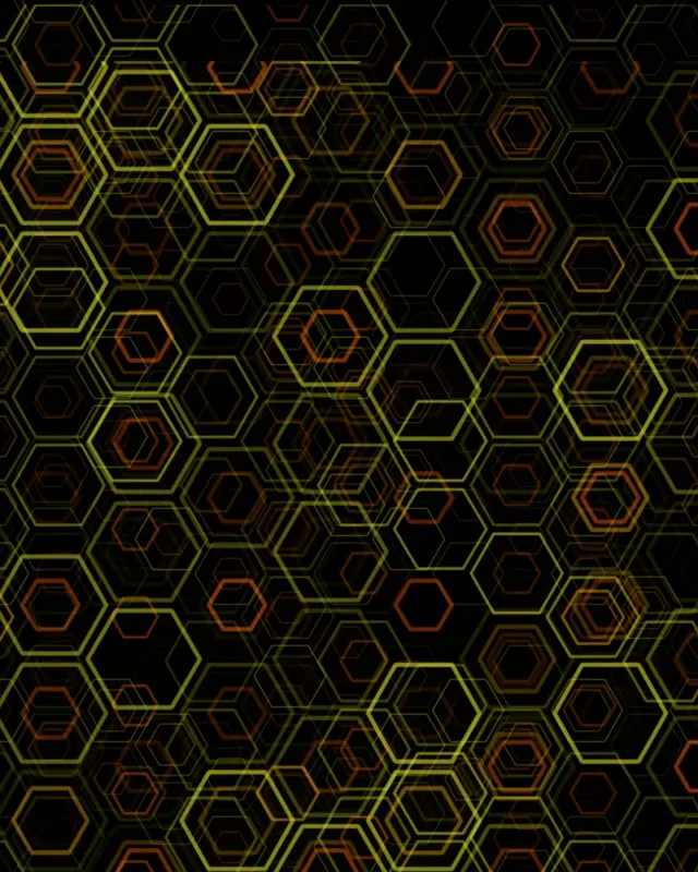 4:5 Instagram | 60fps Hexagon Kaleidoscope Screensaver - Neon VJ Loop Yellow Green Red