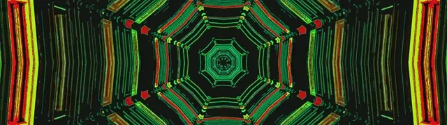Neon Tunnel Green Octagon Screensaver 32:9 Super Ultrawide 60fps VJ Loop
