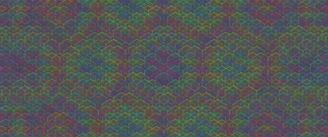 2.39:1 Cinemascope 60fps Screensaver | Plum Emerald Morphing Hexagon Motion