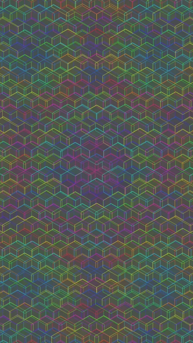 9:16 Reels 60fps Screensaver | Emerald Gold Isometric Vj Animation