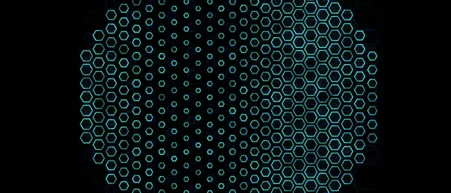 21:9 Ultrawide 60fps Screensaver Neon Tunnel VJ Animation Glowing Cyan Hexagons