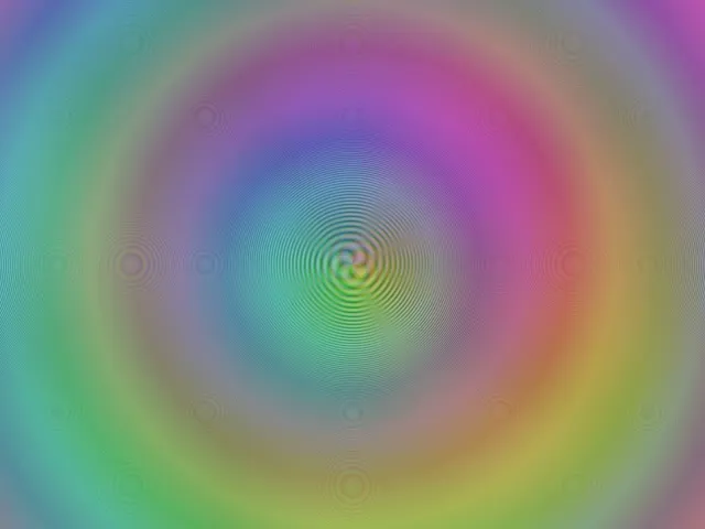 4:3 Classic | 60fps Rotating Gold Concentric Screensaver - Cyan Live Wallpaper