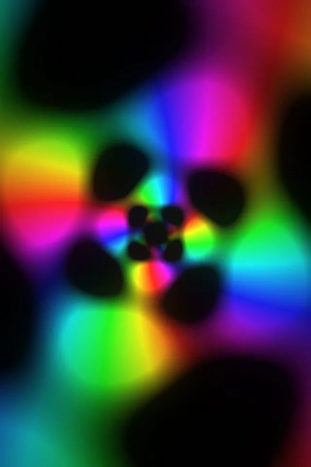2:3 Photo Portrait 60fps Kaleidoscope Screensaver VJ Loop Neon Colors