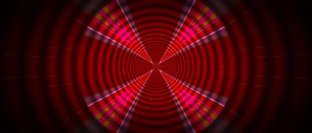 neon tunnel 21:9 ultrawide 60fps screensaver red kaleidoscope vj loop