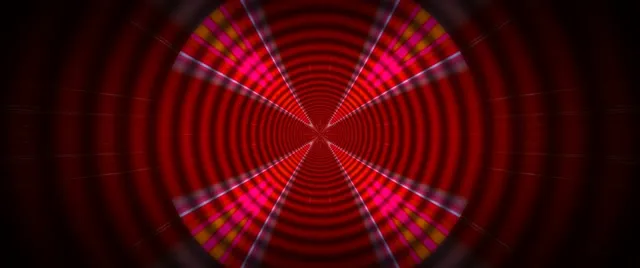 neon tunnel 2.39:1 cinemascope 60fps screensaver red mandala vj