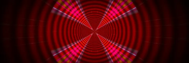 neon tunnel 3:1 triple wide 60fps screensaver red diamond vj loop