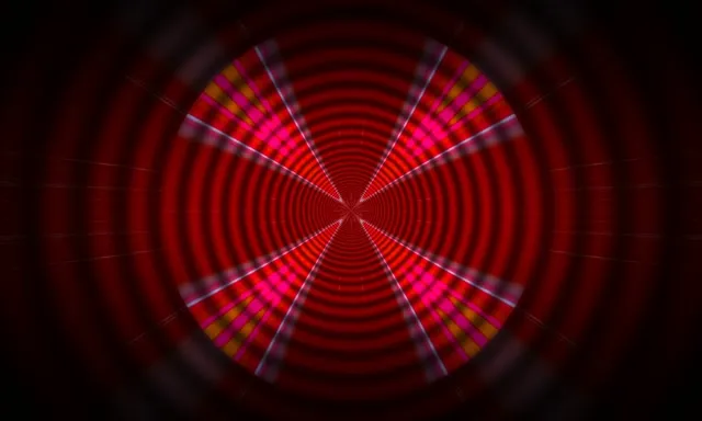 neon tunnel 5:3 wide 60fps screensaver crimson vortex vj animation