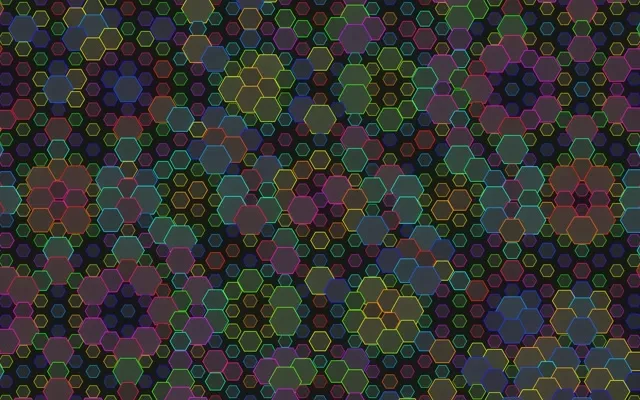 16:10 MacBook 60fps Hexagon Screensaver | VJ Loop Motion Background Neon