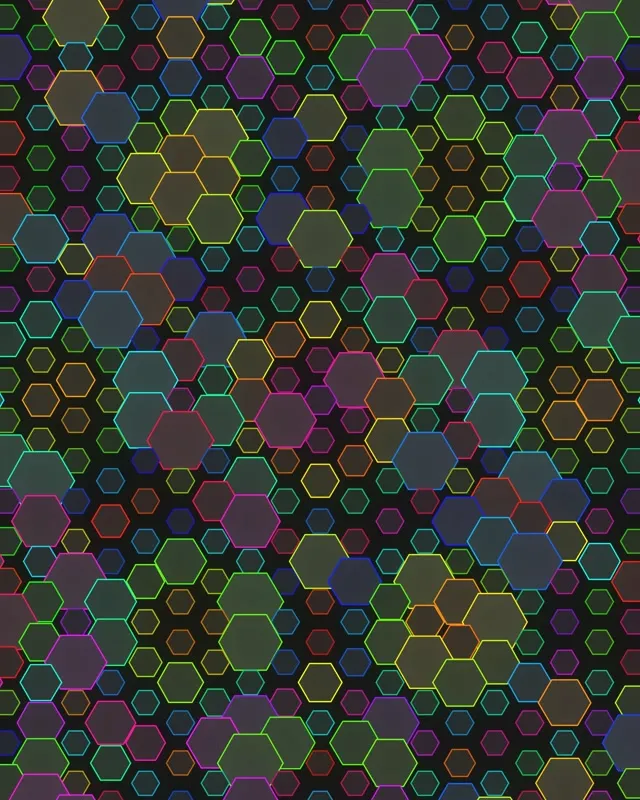 4:5 Instagram 60fps Colorful Hexagon Screensaver | VJ Loop Motion Background