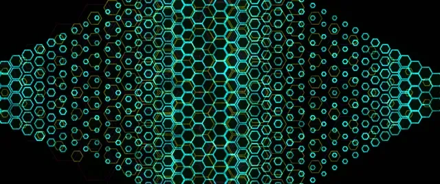2.39:1 Cinemascope 60fps screensaver neon tunnel motion bg turquoise hex