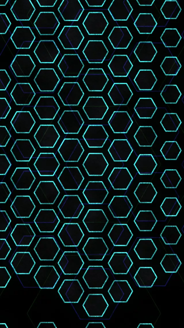 9:16 Reels 60fps Screensaver Neon Tunnel VJ Animation Glowing Hexagon
