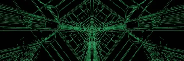 Green Neon Tunnel Screensaver 3:1 Triple Wide 60fps VJ Loop PC