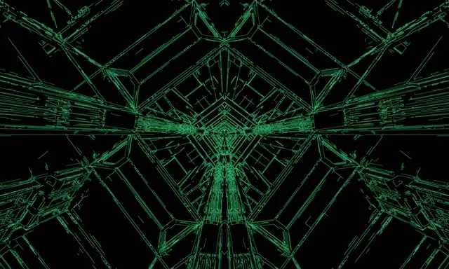 Green Neon Tunnel Screensaver 5:3 Wide 60fps VJ Loop PC Laptop