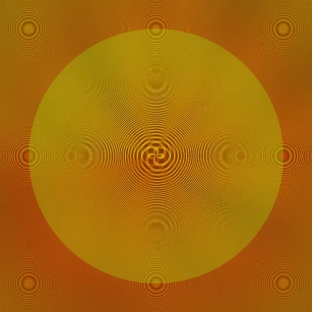 1:1 Square 60FPS Screensaver | Yellow Spiral Vortex VJ Animation