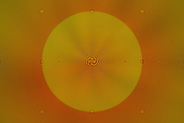 3:2 Surface 60FPS Screensaver | Concentric Spiral VJ Animation Yellow