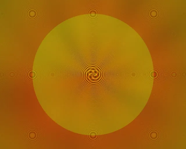 5:4 Industrial 60FPS Screensaver | Spiral Motion Background Gold Concentric